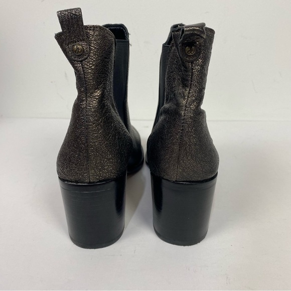 Sam Edelman metallic closed toe ankle boots gothic goth grunge feminine - Picture 4 of 6